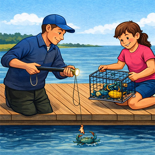 Crabbing with my daughter