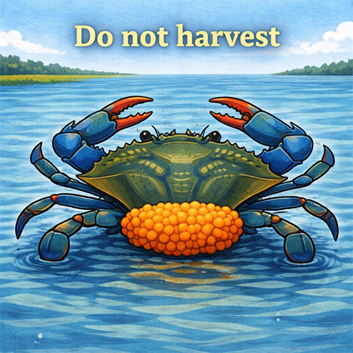 Female crab with eggs (do not harvest)