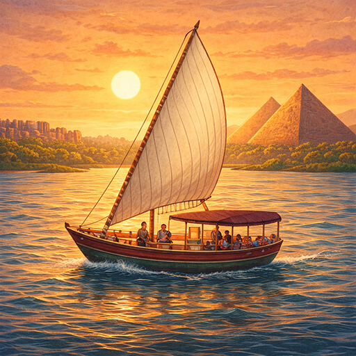 Felucca sailing on the Nile