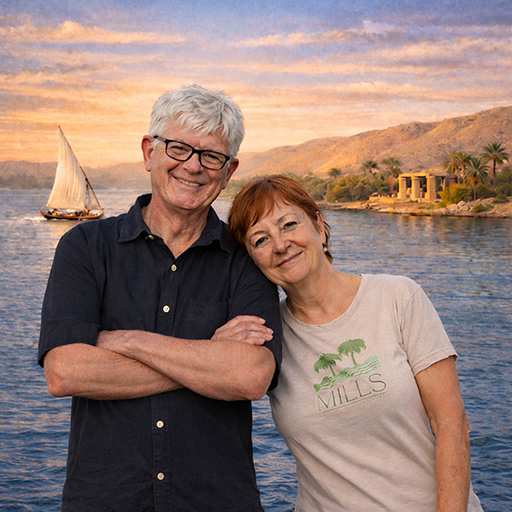 Rick and Sharon on the Nile River bank
