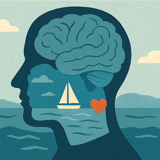 Water calming effect illustration